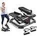 Sunny Health & Fitness 2-in-1 Premium Power Stepper with Resistance Bands, Low-Impact Cardio, Space-Saving, Height-Adjustable, and Optional SunnyFit App Enhanced Bluetooth Connectivity