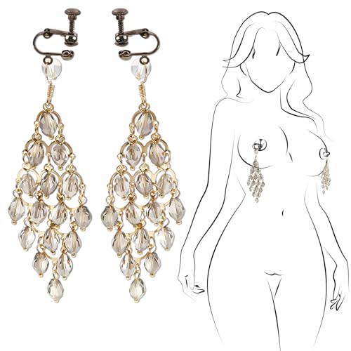 Fetisch Nippelklemmen Einstellbar Nipple Clamps Extreme Edelstahl Brustwarzenklemmen BDSM Nippelklemme für Frauen Nippelklemmen Brustwarzen Sex Extrem Männer Fake Nippel Piercing Intimschmuck Damen