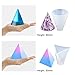 4 Pack Pyramid Silicone Molds LET'S RESIN Resin Casting Molds, Cone Epoxy Resin Molds, Silicone Jewelry Molds for Orgone Pyramid, Home Decoration, Candle and Soap Making