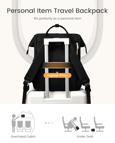 Image of LOVEVOOK Laptop Backpack for Women Men with Large Cup Holder,17inch Waterproof Computer Laptop Bag TSA Approved Travel Backpack,Professional Work College Nurse Teacher Backpack Gift Purse,Indigo color