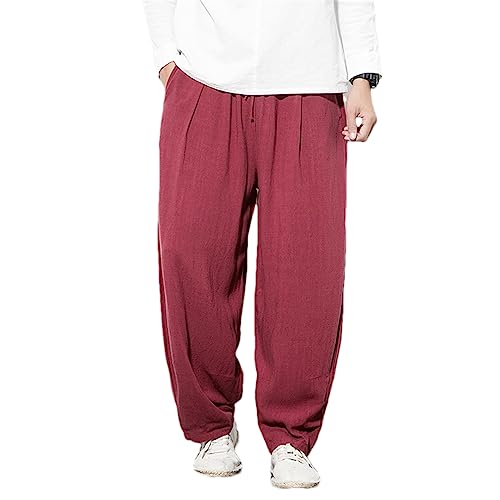 Pantalon sarouel en coton lin léger pour des vacances décontractées