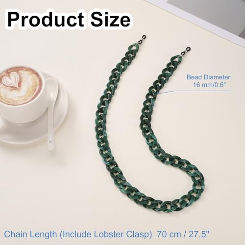 Image of uxcell Eyeglass Chains for Women, Acrylic Eyeglass Holder Chains Adjustable Sunglasses Lanyards Holder Chain for Glasses