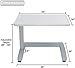 Vaunn Medical Deluxe Adjustable Overbed Bedside Table with Wheels (Hospital and Home Use)