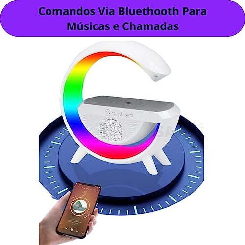 Luminária de Mesa Quarto Cama para Meditação Tecnologia RGB Speaker Caixa De Som E Carregador Por In