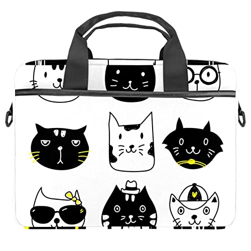 Sacoche ordinateur 13.3" antichoc à motif chat multicolore