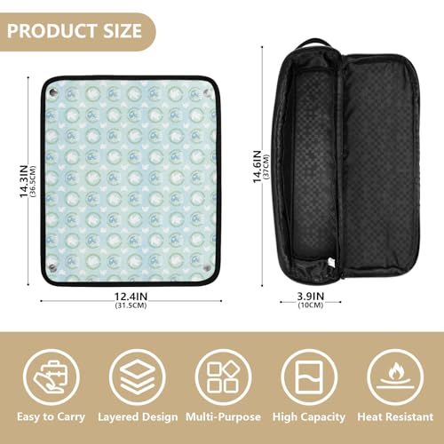 Bolsa de viaje para herramientas de cabello con tapete resistente al calor, impermeable y portátil para planchas, rizadores y estilizadores miniatura 4