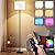 Qaubauyt Floor Lamp for Living Room Bedroom,Lights Floor Lamp with Remote Control and Stepless Dimmable Colors Temperature & Brightness,White Standing Lamps Tall Lamp,LED RGB 9W Bulb Included