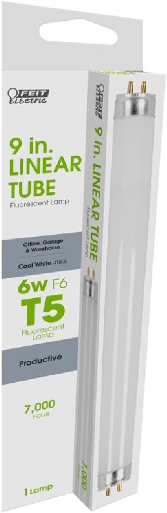 Feit Electric 6 watt T5 9 in. L Fluorescent Bulb Cool White Linear 4100 K 1 pk - Case of: 1;