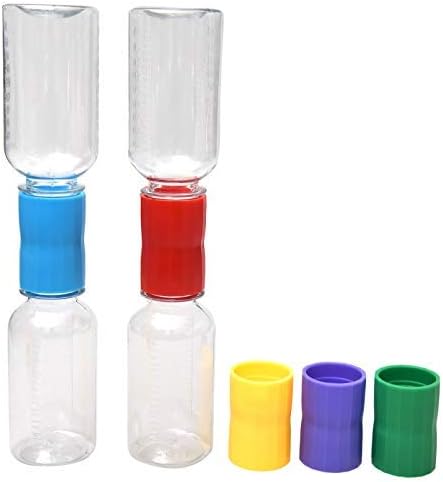 Timoo Tornado Tube Bottle Connector Cyclone Tube for Scientific Experiment, 4 pcs Small Tornado Bottle and 2 Tornado Connector, Random Color