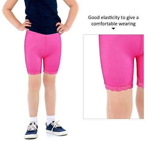 Resinta Pacote com 6 shorts de renda para dança, shorts de moto para meninas, segurança respirável 6