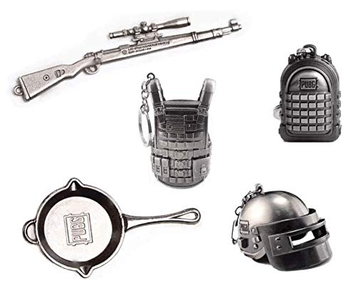 PUBG バックパック ヘルメット フライパン 銃 キーホルダー セット