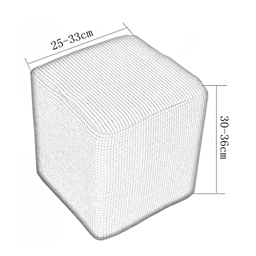 Funda de taburete otomano elástica lavable antimanchas para salón rectangular 4