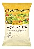 Feast From The East Wonton Strips 4oz Asian Salad Topping Restaurant Style Wide Cut No Artificial Preservatives Certified Kosher (Pack of 1)