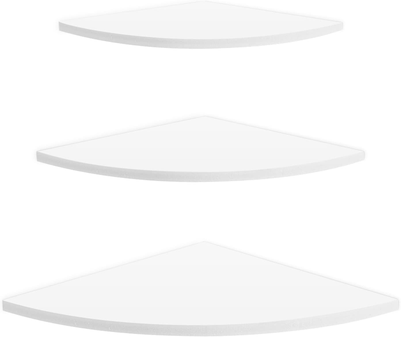 LIZEALUCKY 3Pcs Corner Floating Shelf Wall Mounted 90