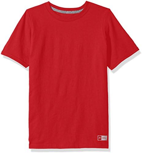 Russell Athletic Boys' Big Performance Cotton Short Sleeve T-Shirt, True Red, X-Large