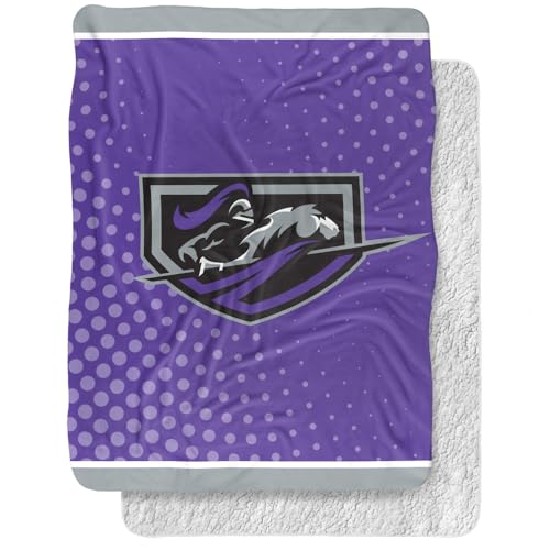 Middle Georgia State University Blanket, 60"x80" Logo Dots, Silky Touch Sherpa Back Super Soft Throw Blanket