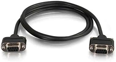 C2G 52180 35ft CMG-Rated DB9 Low Profile Null Modem F-F - Serial - 35 ft - 1 x DB-9 Female Serial - 1 x DB-9 Female Serial - Shielding - Black