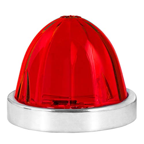 Gg Grand General 81942 Red/Red Classic Watermelon Surface Mount 18 Led Turn/Marker Light With Stainless Steel Bezel #TOP1