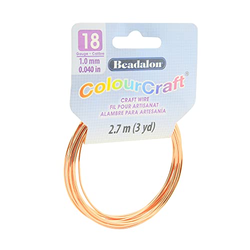Fil de cuivre Beadalon ColourCraft Wire 18ga fil métallique rigide pour bijoux DIY