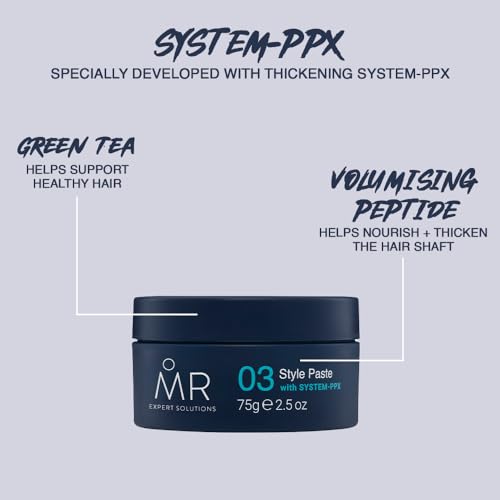 MR Style Paste (75g). Mens Hair Wax, Matte Clay with System-PPX, Hair Paste Men, Hair Clay Men for Texture & Definition, Mens Hair Thickening Products, Vegan & Cruelty Free Mens Hair Products - Image 4