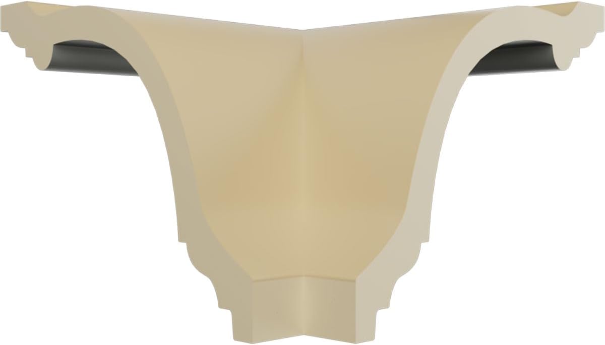 Ekena Millwork MOC06X04DI-CASE-4 Outside Corner for Moulding MLD06X04X07DI (4-Pack), 6 1/8"P x 4 1/8"H, Primed, 4 Pack