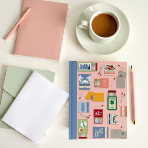 Pearhead Blue Matchbook Hardcover Journal, 6x8 College-Ruled Lined Notebook, 200 Pages, Trendy Writing Journal for Work, School & Everyday Notes — view 6