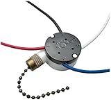 YukiHalu Ceiling Fan Pull Chain Switch 3 Speed 4 Pre-Installed Wires, ZE-208S, Replacement Fan Light Switch for Ceiling Fans and Light Kits (Antique 1Pack)