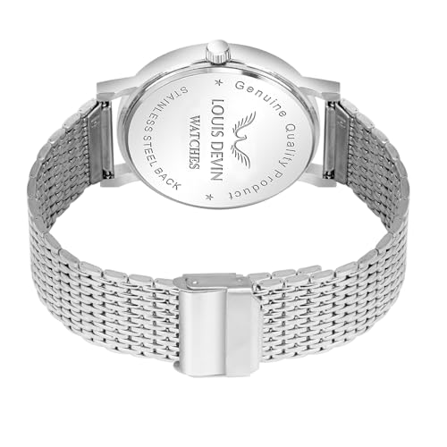 LOUIS DEVIN Store LOUIS DEVIN Stainless Steel Analog Watch Set of 2 - Image 6