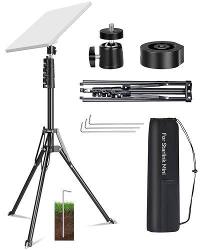Foboull Starlink ミニ三脚マウントキット、WindPro耐風デザイン、調節可能な高さと角度三脚マウントキット Starlink Mini Satellite キャンプやRV旅行用