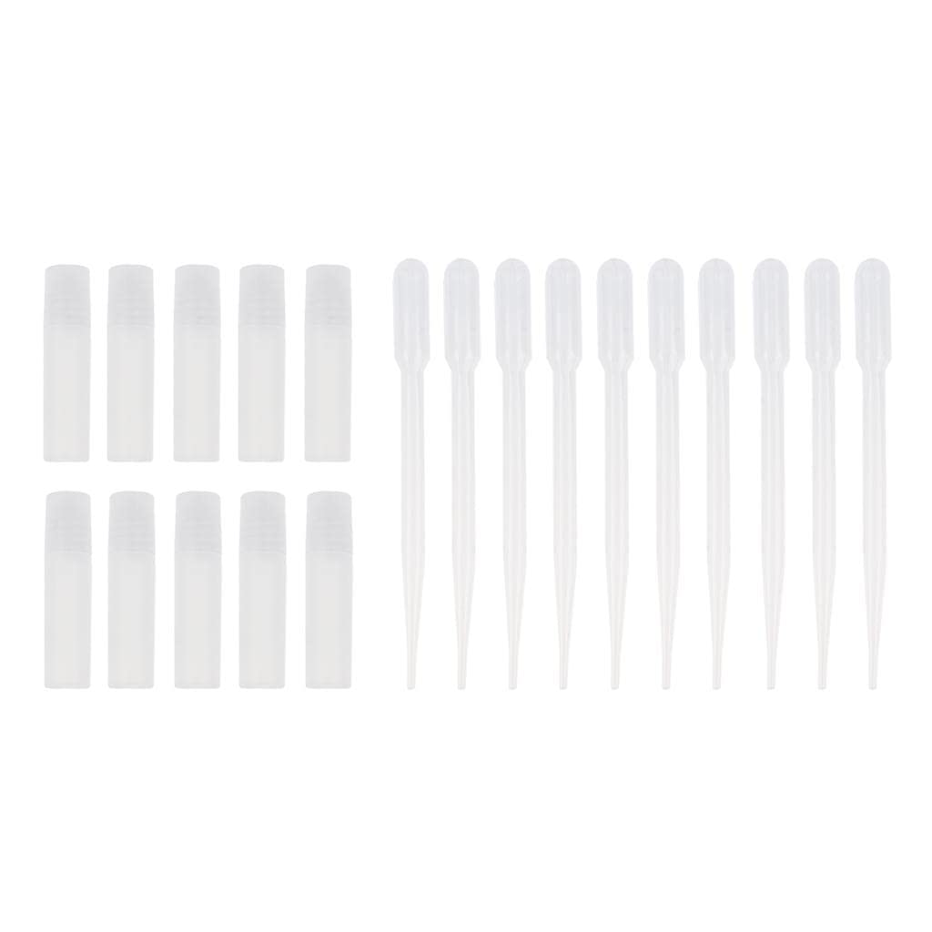 10 Pieces Clear Empty Refillable Perfume Roll On Bottles with Pipettes 5ml-image-35