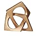 Modern Geometric Cube Decorations - Gold Knot Statues for Home, Bookcase, Tabletop, Console, Entryway & Dining Table Centerpieces