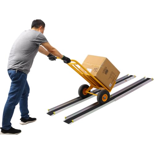 7' Adjustable Wheelchair Telescoping Track Ramps, Aluminum Folding Handicap Ramp,Adjustable Wheelchair Telescoping Track Ramps,for Home Steps, Scooter Ramp for Car, Doorways, Curbs, Stairs