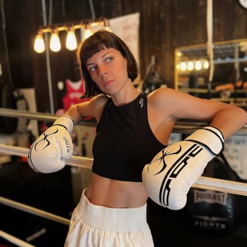 Image of STING Boxing - Armaplus Boxing Gloves | for Competition & Training (10OZ, White)