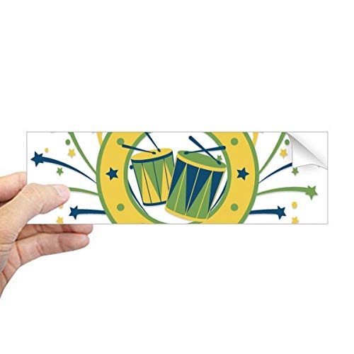 Adhesivo de Brasil para parachoques rectangular de vinilo resistente DIYthinker