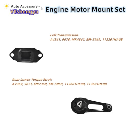 image for Yllshengyu Engine Motor Mount Kit - 3PCS Compatible with Nissan Versa 