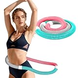 Fitnessreifen Hula Hoop für Erwachsene, Gewichteter Fitnessreifen, Faltbarer PVC Fitness Hulahoop, Hoola Hoop zum Abnehmen, Spring Hoops Taille Fitness-Zirkel für Home, Schule (Geräuscharm, 0.9kg)