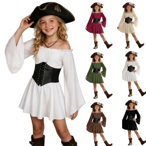 Girls Corset Dress Halloween Off Shoulder Bell Sleeve Funny Mini Dresses - image 1