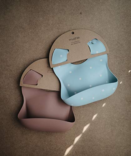 mushie Siliconen babyslabbetje | Verstelbare pasvorm Waterdichte slabbetjes | Gemakkelijk te vegen babyvoeding… - Image 4