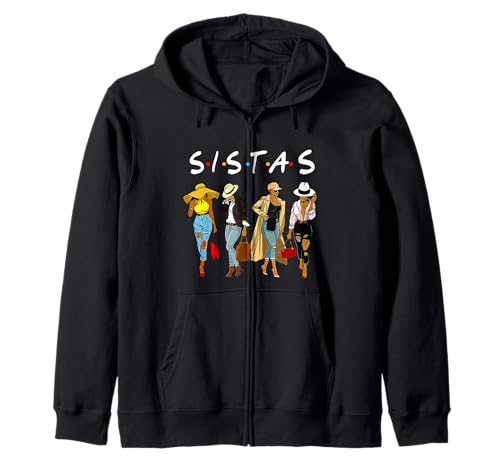 Proud Black Sistas Queen Melanin African Empowered Black Sudadera con Capucha