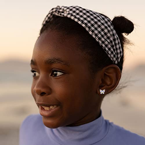 Cassieca 8 Pairs Hypoallergenic Screw Back Earrings For Girls Women 316L Stainless Steel Cz Pearl Heart Flower Turtle Butterfly Stud Earrings Jewelry Gift Women Girl #TOP3