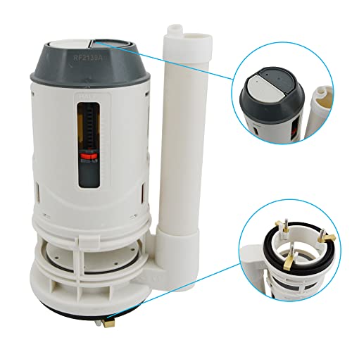 Lychee Light Dual Flush Valve Replacement Kit For One-Piece Toilets, With Hydrator, Universal Tank Guts Rebuild Repair Parts And Assembly,3 Inch Dual Water Out (One-Piece Toilet Fulsh Valve) #TOP3