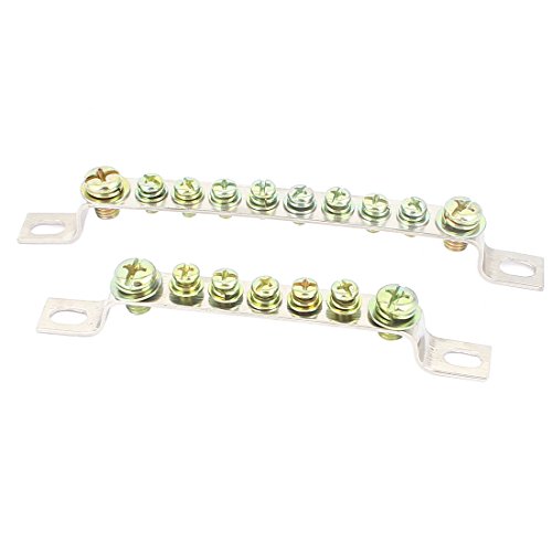 Bloque de terminal eléctrico de tornillo para cable de cobre molido, kit de 2 piezas 2
