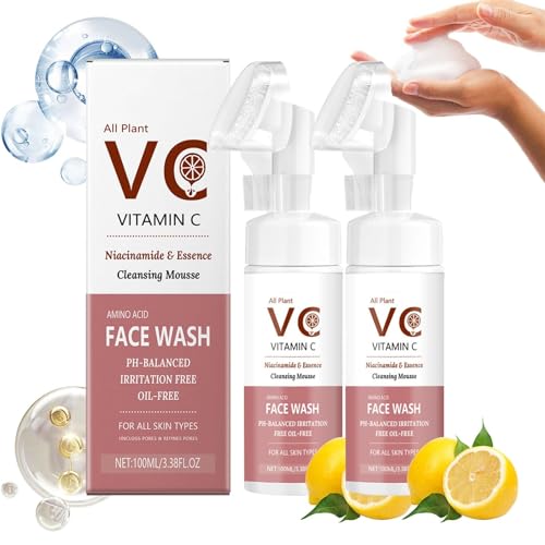 Beautymossatl Brightening Vitamin Sea Face Wash,Beautymossatl Vc Face Wash,Vitamin C Essence Cleansing Mousse,Beautymissatl Face Foam Wash (2PCS)