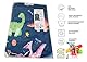 Theonoi Kinder Poncho Badeponcho Kapuzenhandtuch/Bademantel Handtuch Duschtuch Strandtuch Badetuch- mit Kapuze für Jungen & Mädchen 100% Baumwolle (Dinosaurier)