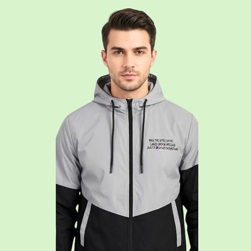 Image of Wind Cheater For Men | Winter Jacket For Men Back Print | Light Weight Men Jacket (Pack Of 1)