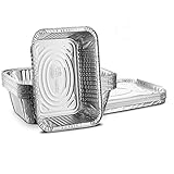 [10 Pack - 5 lb. Combo] Propack Disposable Aluminum Foil Meal Prep Cookware Oblong Pans With Foil Lids, Oven, Toaster, Grill, Cooking, Roasting, Broiling, Baking, Event, Take Out, Restaurant