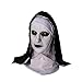 Wellinology Nun Scary Halloween Mask, The Nun Creepiest Latex Full Head Mask Evil Spirit Demon Gothic Supernatural horror Halloween Party Costume