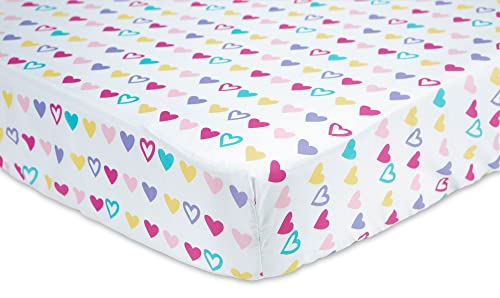 Image of Baby Boom Funhouse Unicorn Love 4 Piece Toddler Bedding Set - Includes Comforter, Sheet Set - Fitted + Top Sheet + Reversible Pillowcase for Girls Bed, Pink