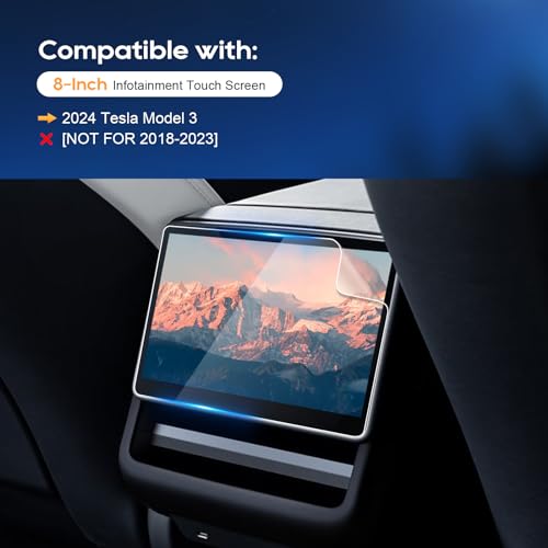 Films de protection d'écran tactile 8" LFOTPP nano 5H anti-reflet Tesla Model 3 - 5