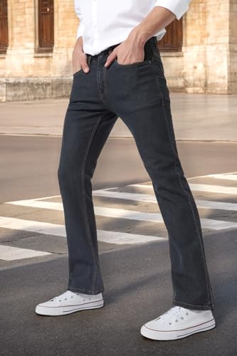 Image of Urbano Fashion Men's Stretch Fit Mid Rise Washed Bootcut Jeans Stretchable